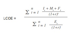 lcoe-formula